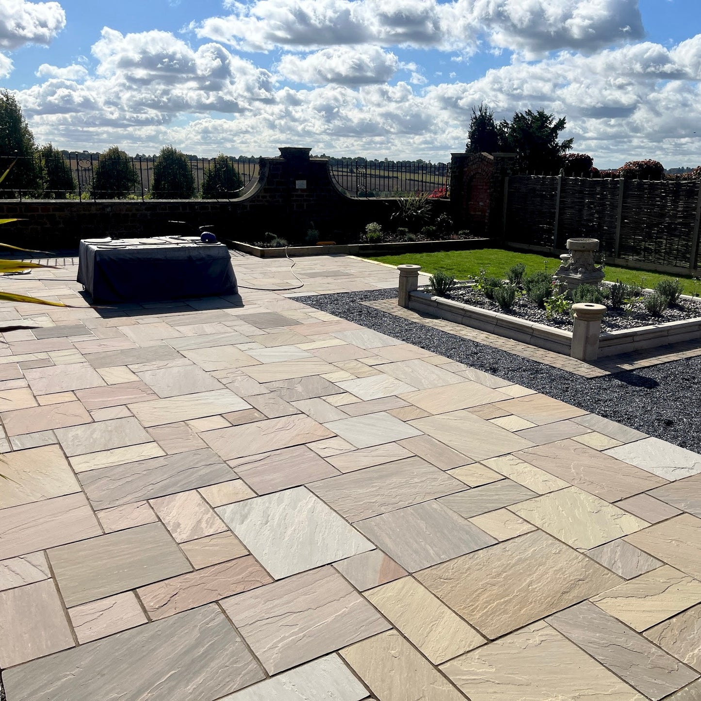 Autumn Brown Indian Sandstone Paving Slabs