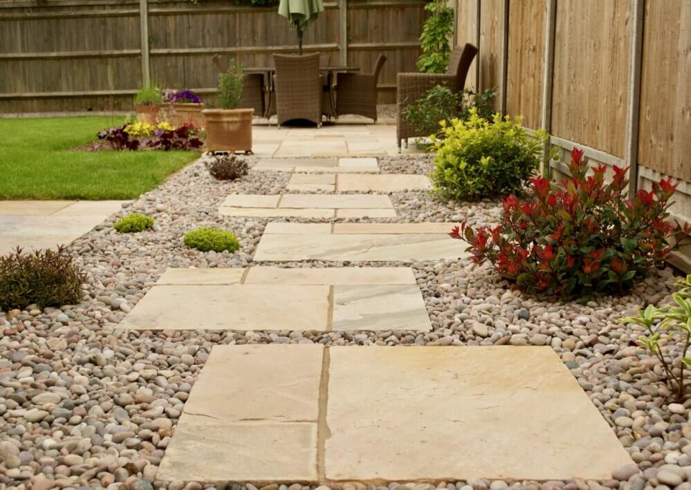 Mint Fossil Indian Sandstone Paving