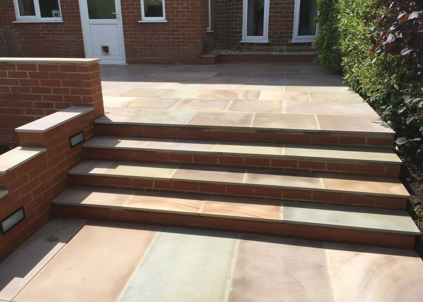 Sawn Rippon Buff Smooth Indian Sandstone Paving 22mm