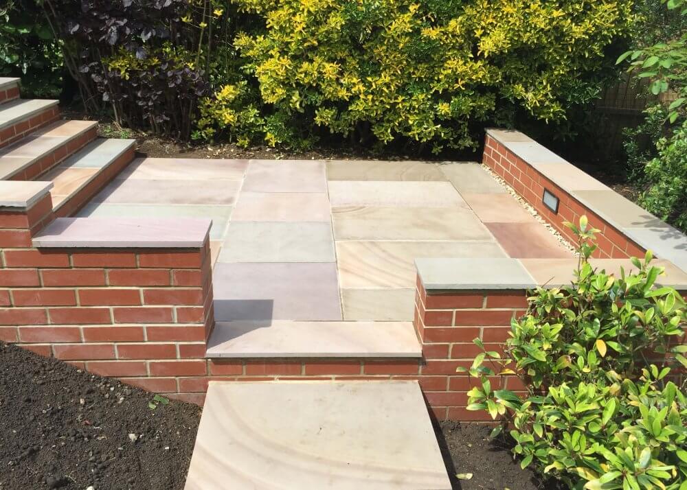 Sawn Rippon Buff Smooth Indian Sandstone Paving 22mm