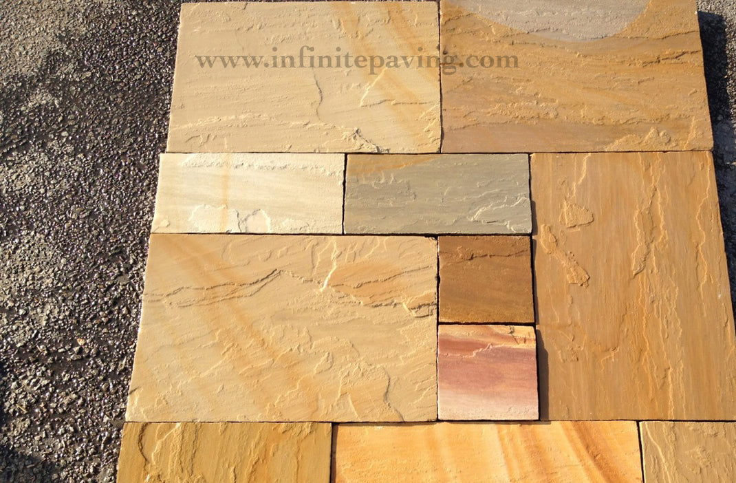 Calibrated Paving Slabs Indian Sandstone, Limestone & Slate