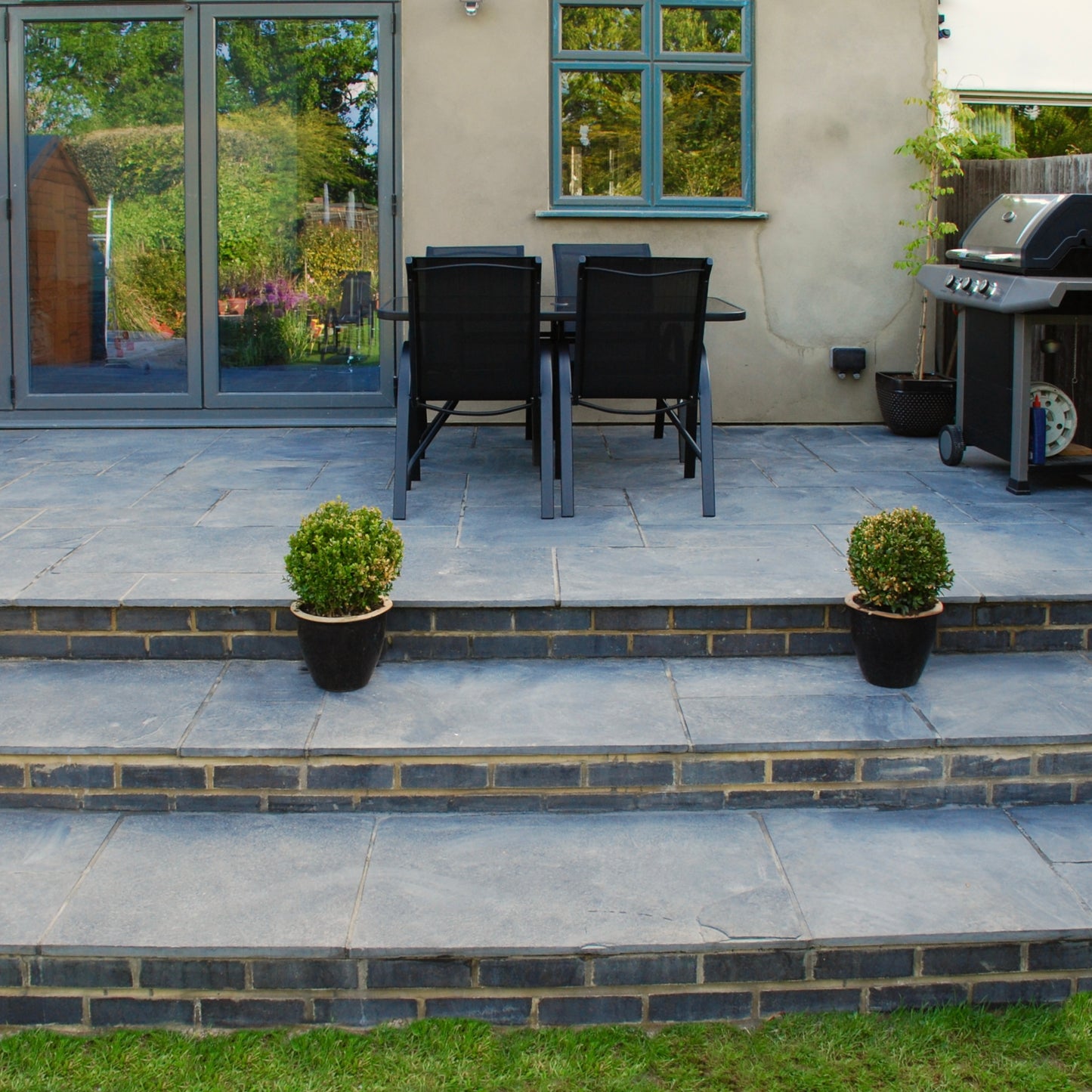 Kota Black Limestone Paving