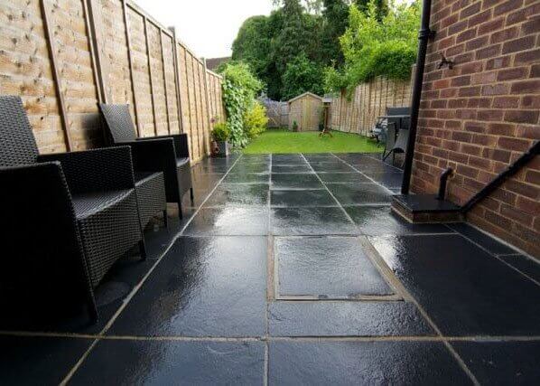 Kota Black Limestone Paving