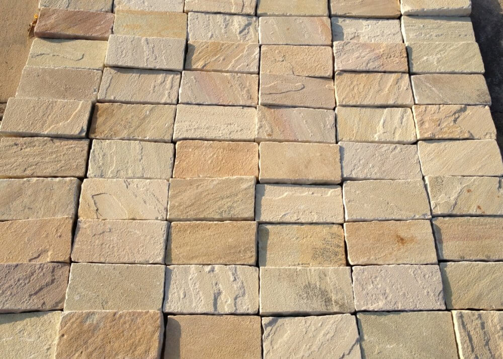 Mint Fossil Indian Sandstone Walling Infinite Paving